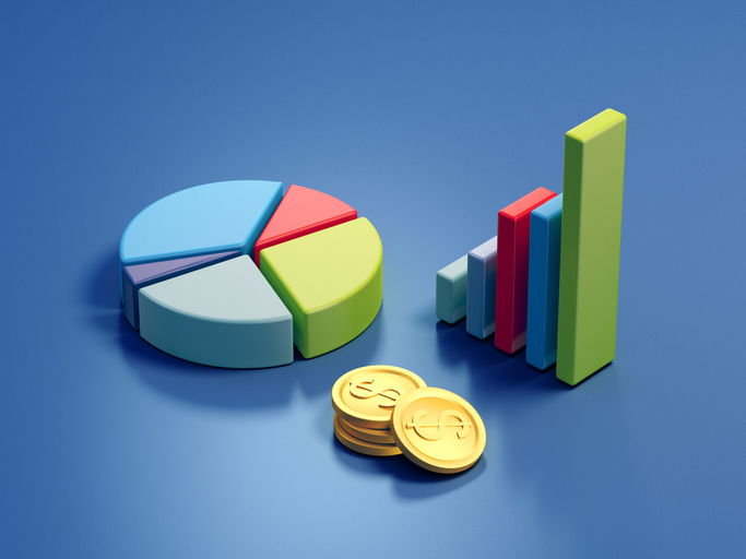 Stock graphs 3d illustration